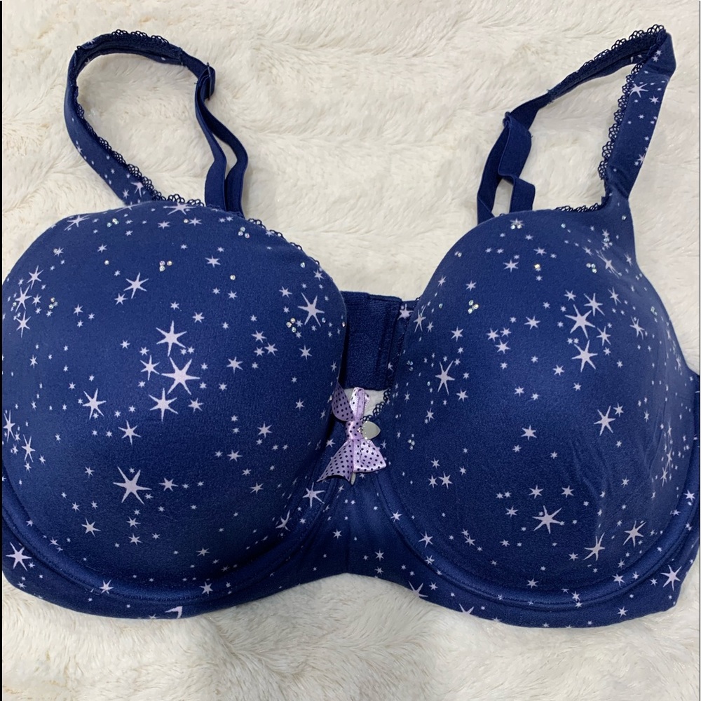 Blue fully supportive bra